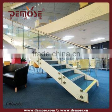 indoor home prefabricated arc stairs and glass for staircase handrail