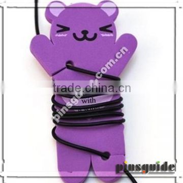 Advertising 2014 Custom Logo Rubber Headphone Cord Cable Winder