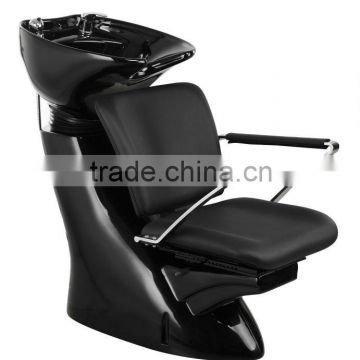 salon shop equipment; whole black salon shampoo chair
