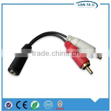 high quality 2 male to 1 female audio cable shielded audio cable bnc audio jack cable