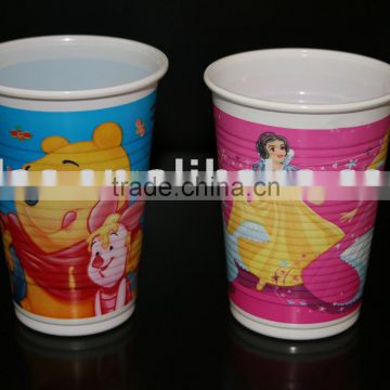 Disposable plastic printing drinking cups