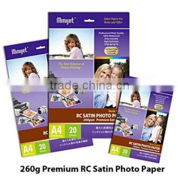Professional Premium High Glossy Inkjet Photo Paper 260gsm ( RC base )