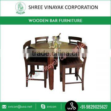 Best Grade Long Lasting and New Design Wooden Bar Set at Best Market Price