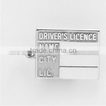 driver's license charms for bracelet zinc alloy charms and pendants