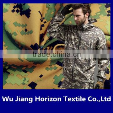 100% polyester camouflage printing fabric bonded with polar fleece for hard-shell garmnet