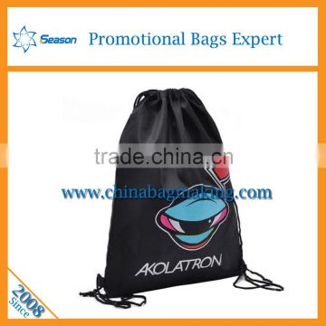 Nylon polyester drawstring bag custom logo printed backpack drawstring