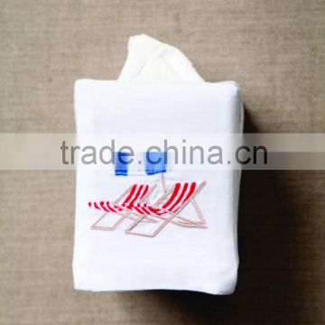 Decorative embroidery chair & umbrella tissue box cover