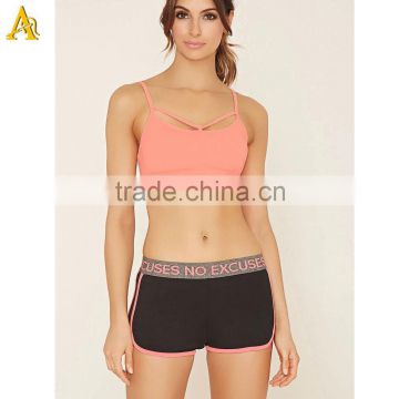 Women's High Quality Athletic Apparel dry fit yoga shorts sexy sports bra gym wear
