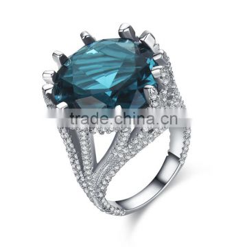 Top quality charm accessories elegant ladies jewelry genuine sterling silver rings luxury shining rings
