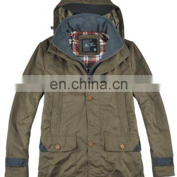 lastest fashion mens spring hooded thin trench mens cotton jacket