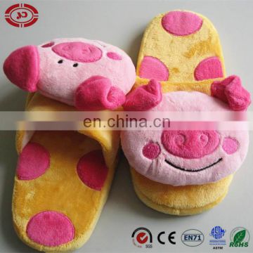 Baby plush pig animal head cute shoe soft slippers