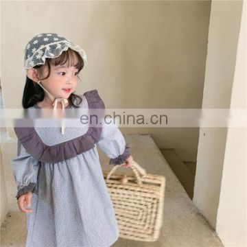 ins children's clothing girls dress autumn 2020 new foreign children princess dress autumn retro children plaid skirt