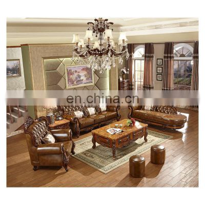 Home classic villa elegant luxury velvet sofa set furniture