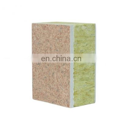 Insulated Soundproof Sound Absorption Fireproof Interlocking Exterior Corrugated Rock Wool Sandwich Wall Panels