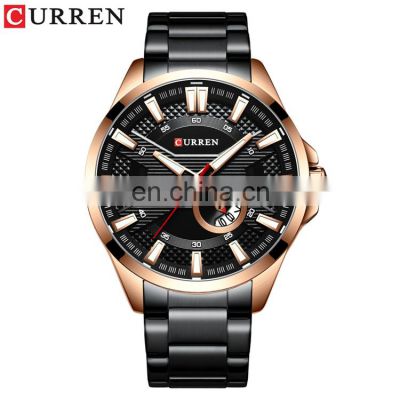 CURREN 8372 Quartz Luxury Watch For Men Stainless Steel Calendar Mens Auto Date Business Men's Logo Watch
