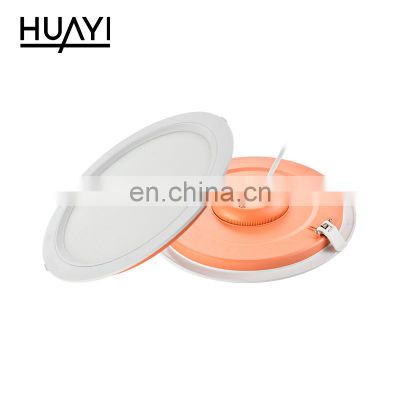 HUAYI New Design PC 3w 6w 10w 15w 18w 20w Square Round Indoor Office Home Recessed LED Panel Light