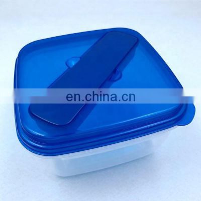 Customized Square Shape Plastic tiffin Lunch Box with Spoon and Fork for Kids