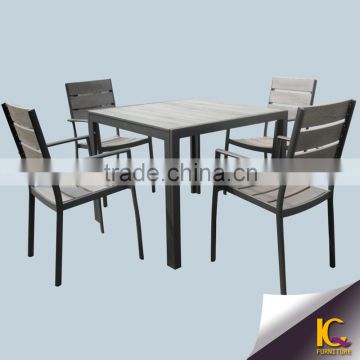 2015 All Weather Garden Outdoor WPC Furniture Quality Assured Plastic Table Set