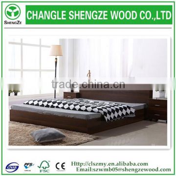 2015 new style black double wooden furniture bed frame
