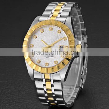 2015 fashion stainless steel back water resistant high quality men watch