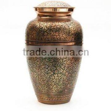 Brass cremation urn