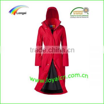 long fashion breathable warm raincoat women