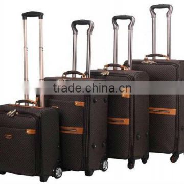 2013 new design Four set PU fashionable stylish rolling Luggage trolley Bag
