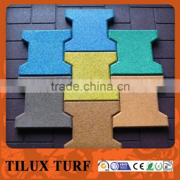 15mm Outdoor Dog Bone Rubber Tiles Mats Factory Directly Playground