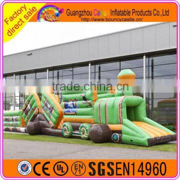 Manufacture amusement park thrill equipment jumbo inflatable obstacle course for kids