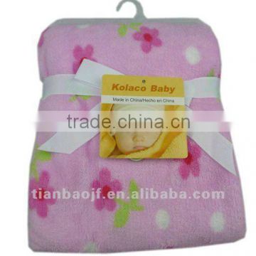 100% polyester baby blanket with embroidery 1007