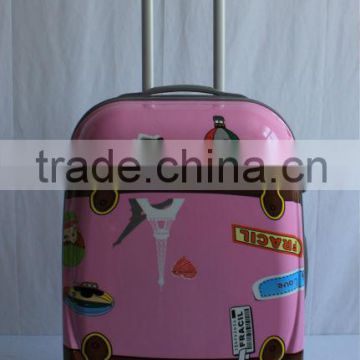 4 wheels patterned luggage trolley case