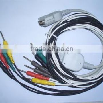 Nihon Kohden 12-pin ECG cable