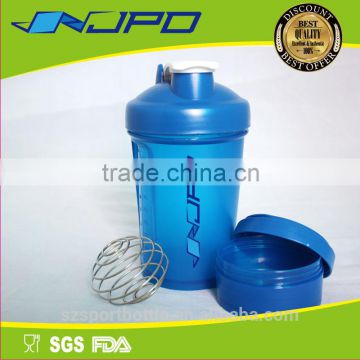 500ml CE/EEC/TUV certificated hot selling custom logo shaker bottle with metal mixer ball