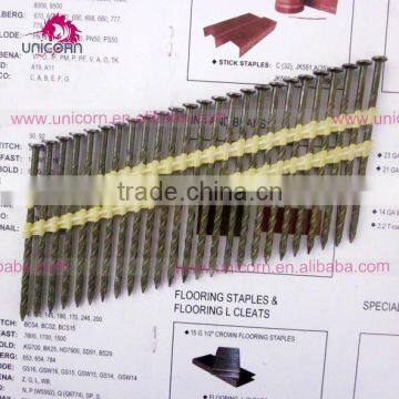 Collated plastic strip nails
