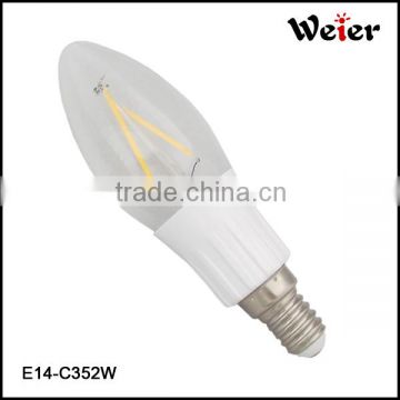 2014 new style 2W C35 E14 led filament bulb
