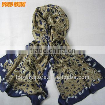 100 pure wholesale new printed silk scarf