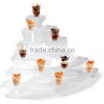 New style hot sale 4 tier acrylic square cake stand