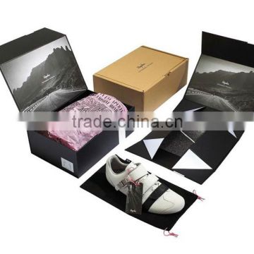 Foldable cardboard paper shoe box for packing shoe