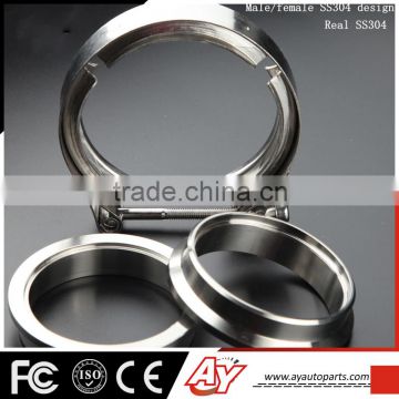 3.5'' SS304 V band "Male/Female" exhaust clamp flange kit