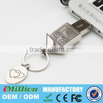 House Metal usb flash 8GB wholesale customized logo for gift or use