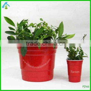 red melamine plant pot wholesale