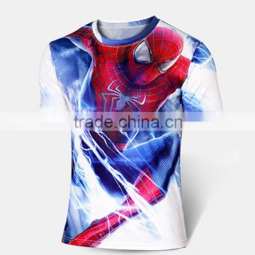 Drop Shipping Men T-shirt 1 PCS MOQ Superhero Sublimation Print Tops N10-22