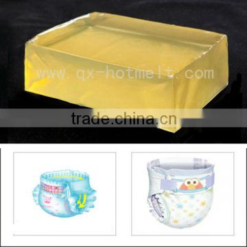 Natural raw material elastic adhesive for diaper