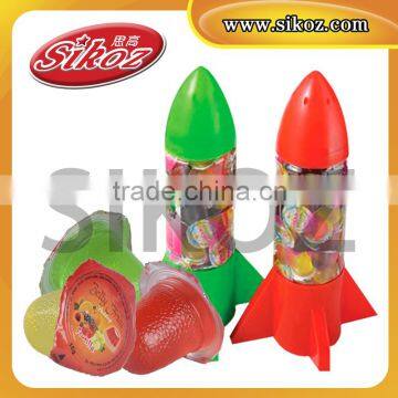 SK-V042 Assorted 16g mini fruit jelly cup rocket shape