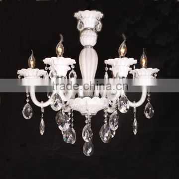Pure white ceramic candle chandelier