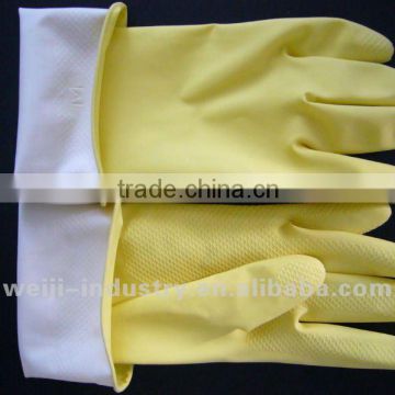 Rubber latex hand dish washing gloves