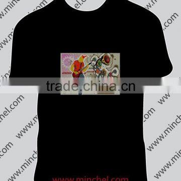 colorful flashing el t-shirt (3,000-5,000 hours, 0.15-0.5 mm thick)