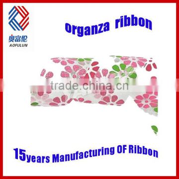 printed organza ribbon