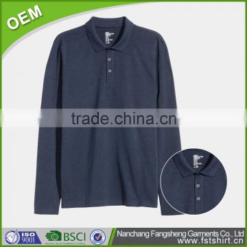 OEM service long sleeve plain polo t shirt factory