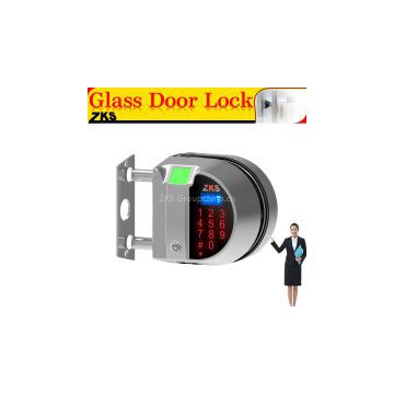 Zks-G1 Newest design fingerprint recognition single tempered glass door lock with remote controller